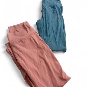 Women's Pink and Blue Leggings